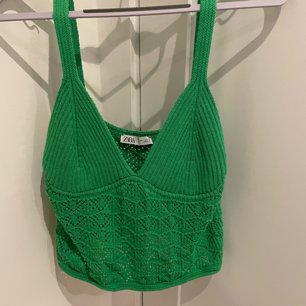 Zara crochet top, size L